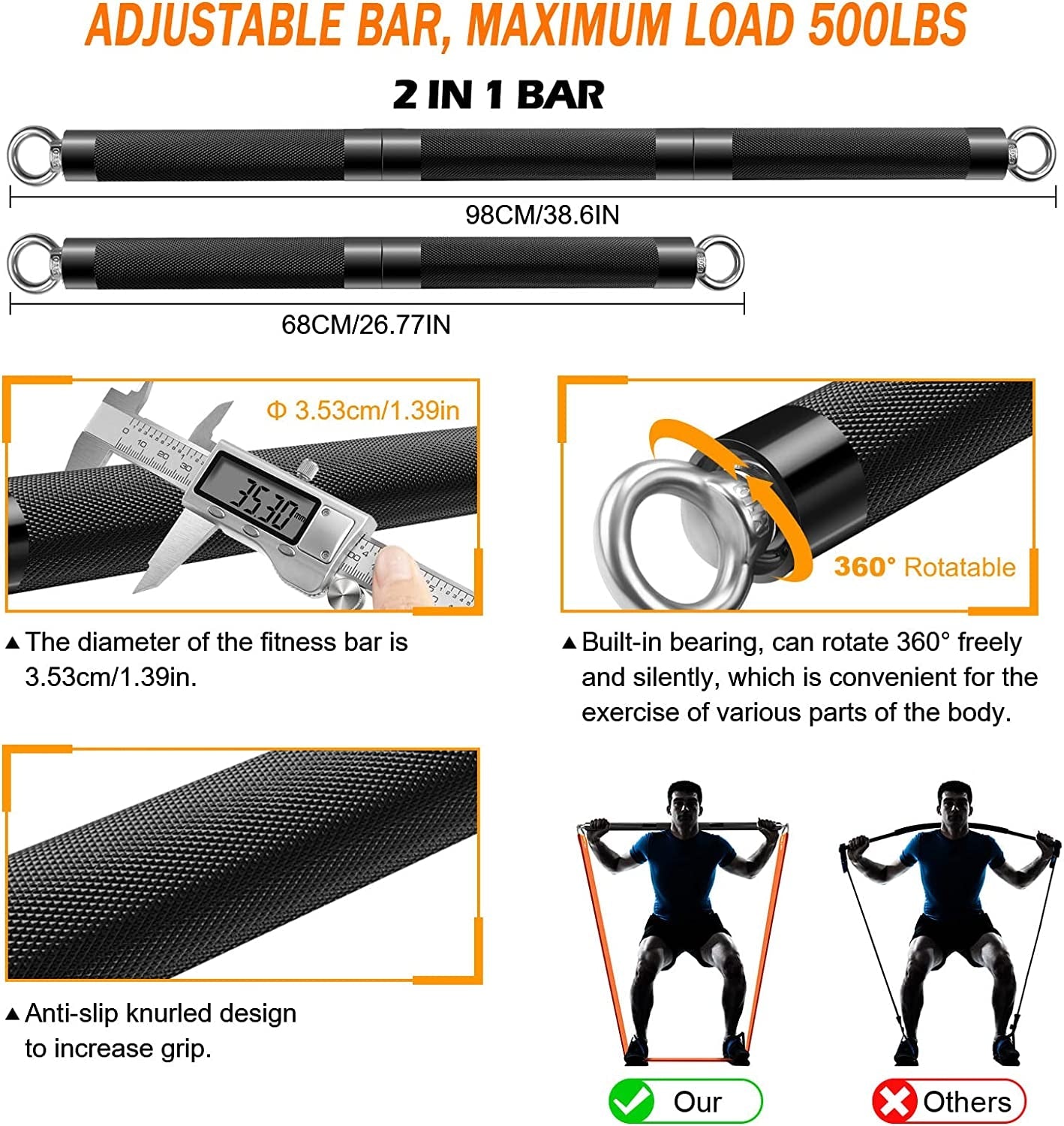 Resistance Band Bar Set