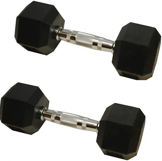 Barbell Rubber encased Hex Dumbbell Weights