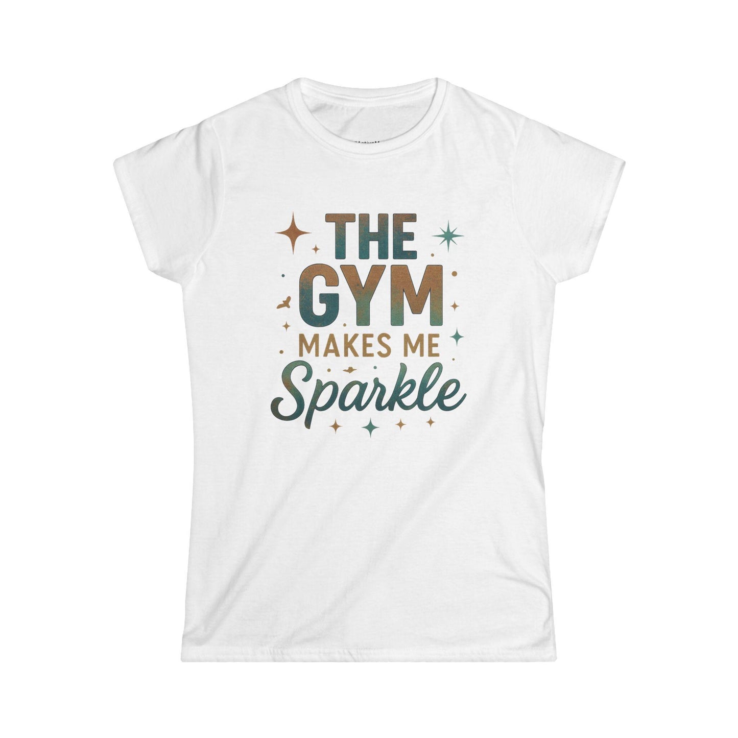 Sparkle Gym Tee for Women, Fitness Shirt, Workout Apparel, Motivational Top, Gift for Gym Lovers, Inspirational Activewear