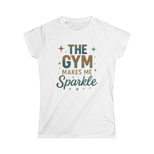 Sparkle Gym Tee for Women, Fitness Shirt, Workout Apparel, Motivational Top, Gift for Gym Lovers, Inspirational Activewear