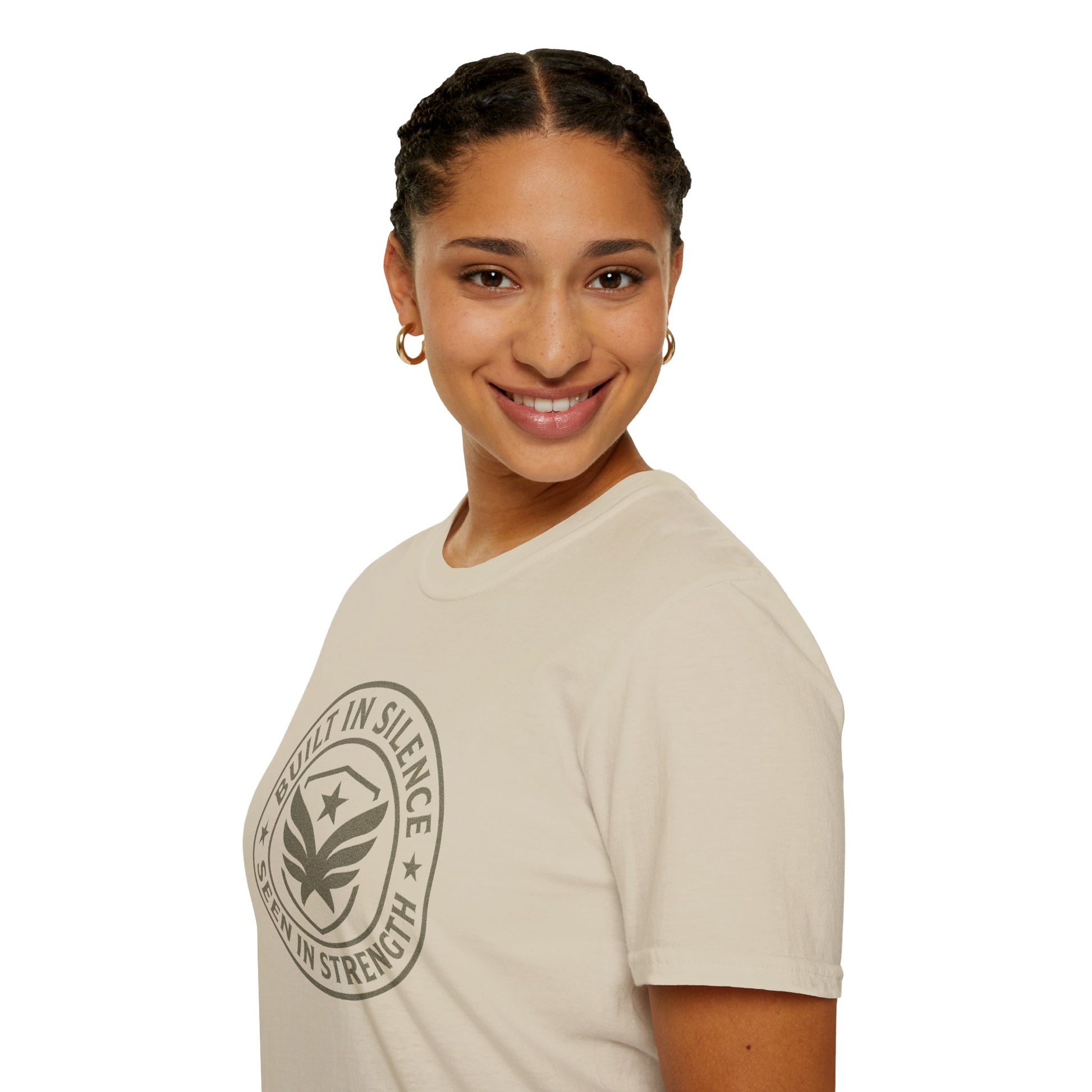 Unisex Softstyle T-Shirt - Built in Silence, Seen in Strength