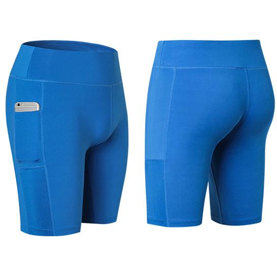 Stretchable Yoga Shorts with Phone Pocket