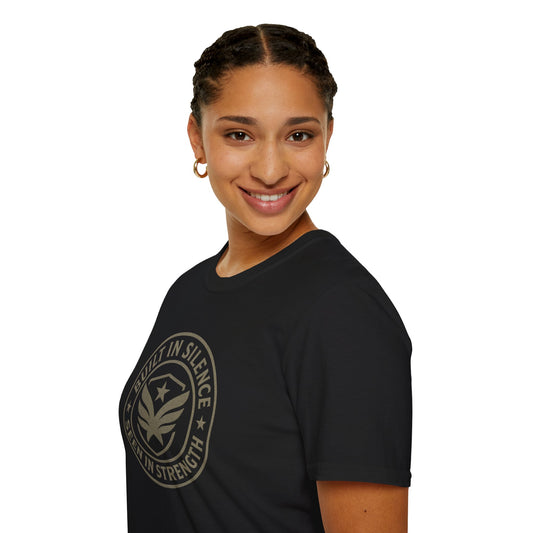 Unisex Softstyle T-Shirt - Built in Silence, Seen in Strength