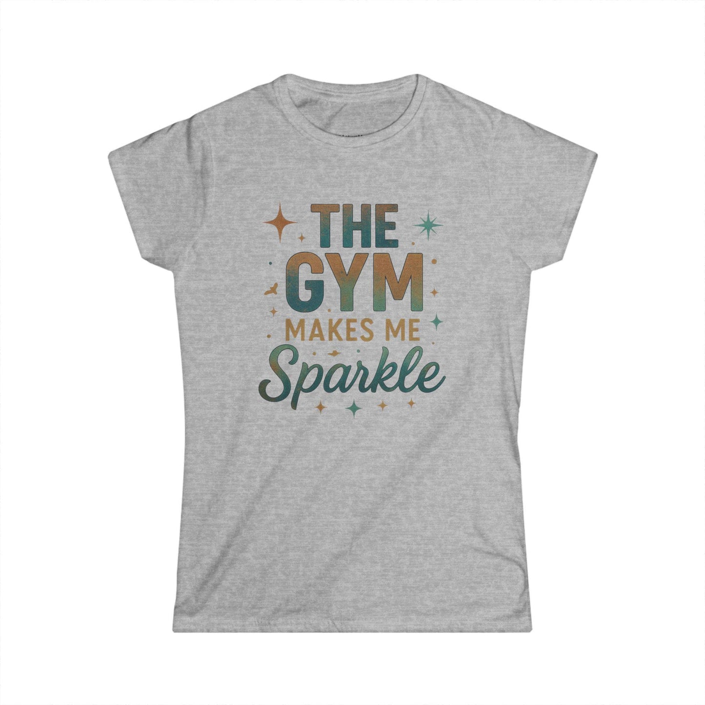 Sparkle Gym Tee for Women, Fitness Shirt, Workout Apparel, Motivational Top, Gift for Gym Lovers, Inspirational Activewear