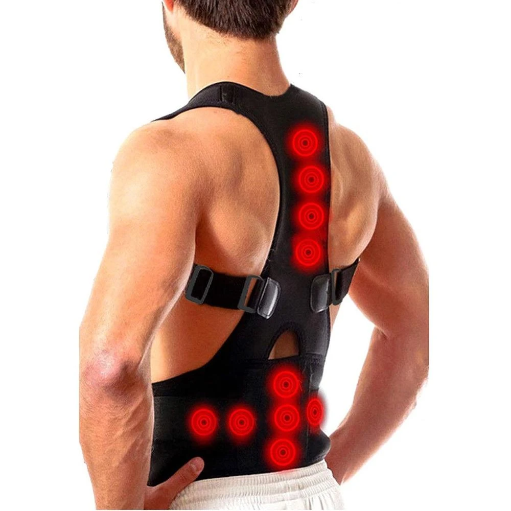 posture Corrector Support Magnetic Back Shoulder Brace Belt Band
