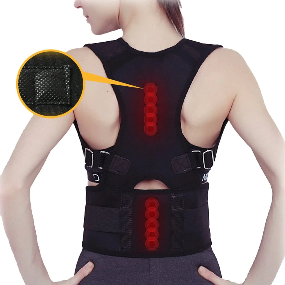 posture Corrector Support Magnetic Back Shoulder Brace Belt Band