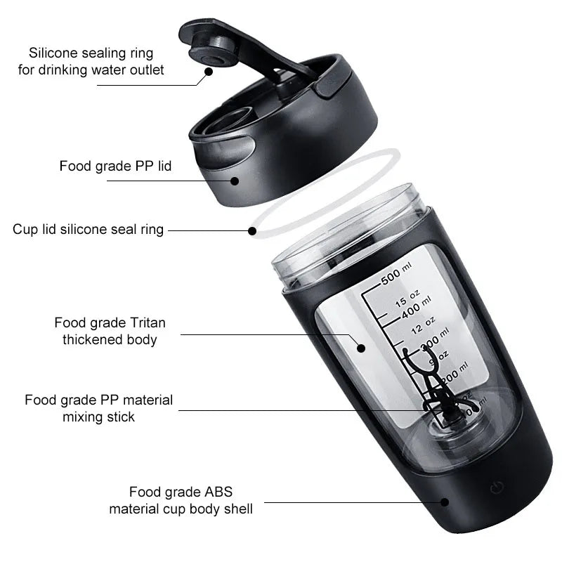 USB Electric Protein Shaker Bottle Portable