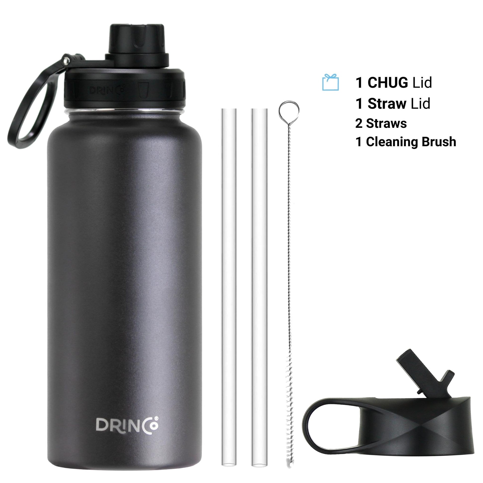 DRINCO® 32oz Stainless Steel Water Bottle