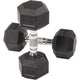 Balance From 20lb rubber encased hex dumbbell set for strength training and fitness exercises.