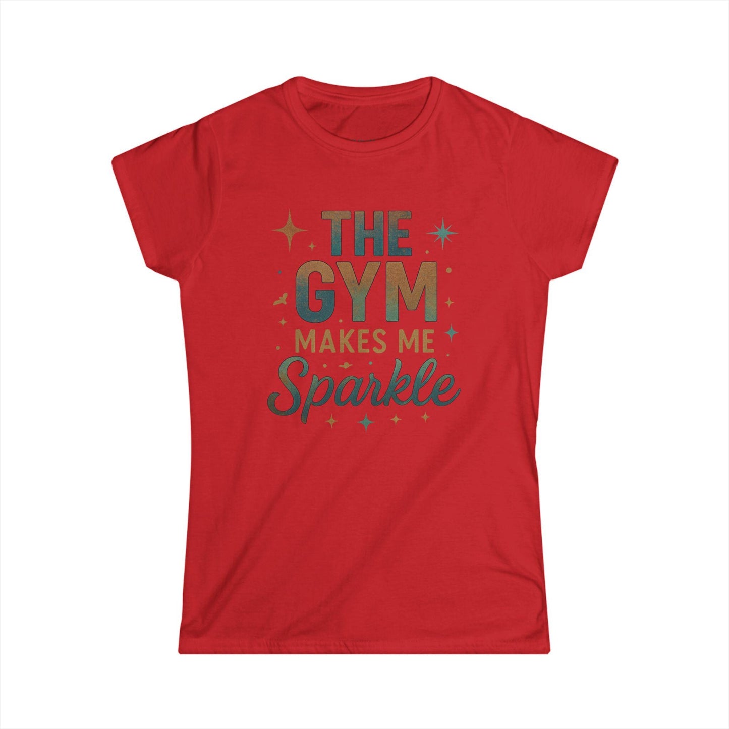 Sparkle Gym Tee for Women, Fitness Shirt, Workout Apparel, Motivational Top, Gift for Gym Lovers, Inspirational Activewear